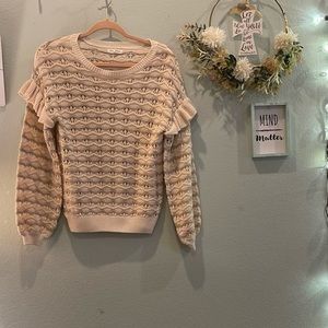 blu pepper sweater cream size small